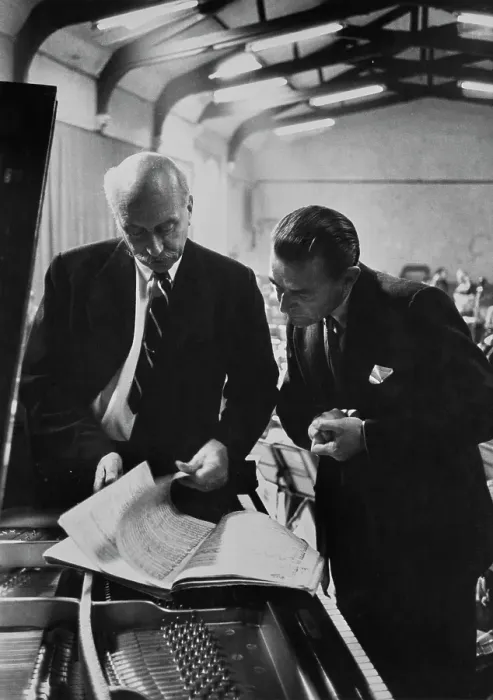 Framed Print : Sir Adrian Boult And Cyril Smith