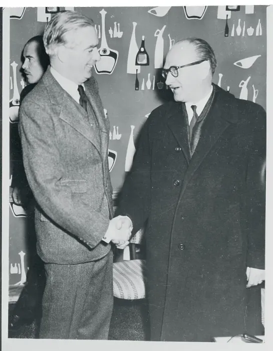 Framed Print : Sir Anthony Eden Greeting Guy Mollet
