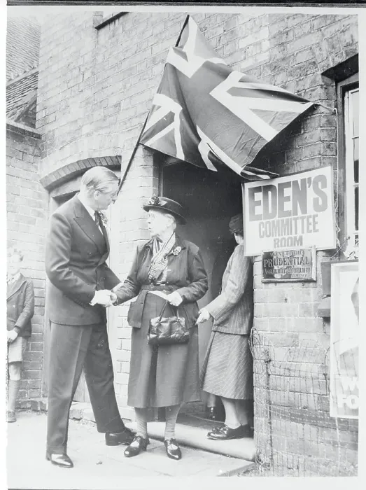 Framed Print : Sir Anthony Eden Shaking Hands with a Colleague Framed Print : Sir Anthony Eden Shaking Hands with a Colleague
