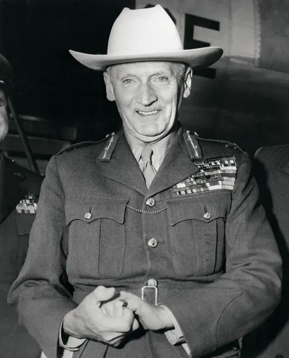Framed Print : Sir Bernard Law Montgomery Wearing Cowboy Hat Framed Print : Sir Bernard Law Montgomery Wearing Cowboy Hat