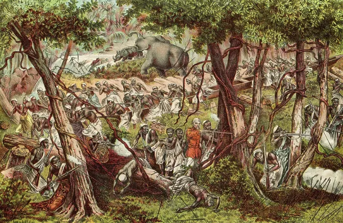 Framed Print : Sir Henry Morton Stanley Exploring Africa Framed Print : Sir Henry Morton Stanley Exploring Africa