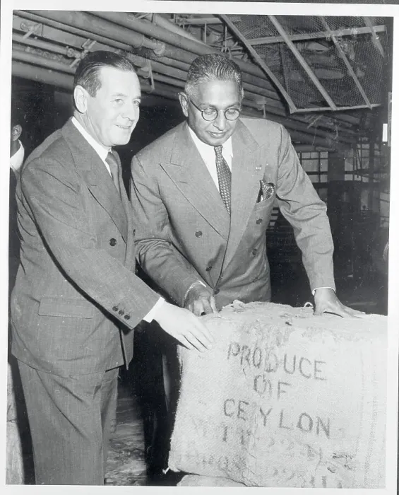 Framed Print : Sir John Kotelawala Inspecting Natural Rubber Framed Print : Sir John Kotelawala Inspecting Natural Rubber