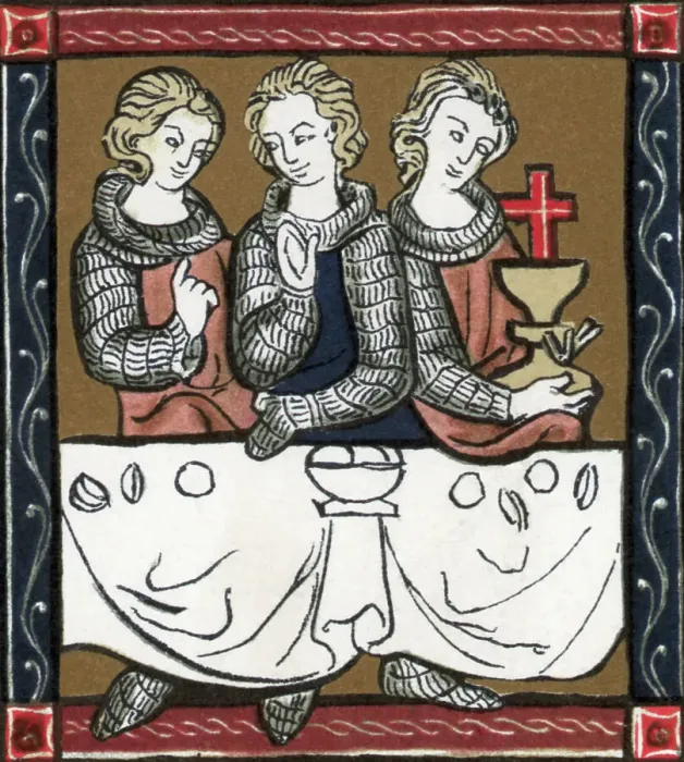 Framed Print : Sir Percival And Holy Grail