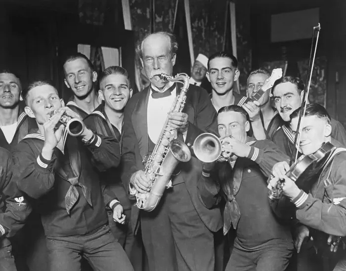 Framed Print : Sir Thomas Lipton Playing Saxophone