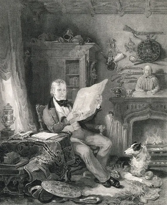 Framed Print : Sir Walter Scott at Home Framed Print : Sir Walter Scott at Home