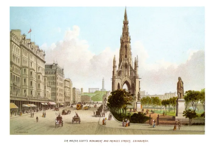 Framed Print : Sir Walter Scotts Monument and Princes Street Edinburgh Framed Print : Sir Walter Scotts Monument and Princes Street Edinburgh