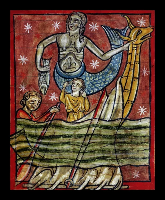 Framed Print : Siren enchants sailors Framed Print : Siren enchants sailors