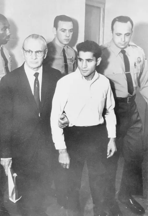 Framed Print : Sirhan B. Sirhan Walking into Courtroom