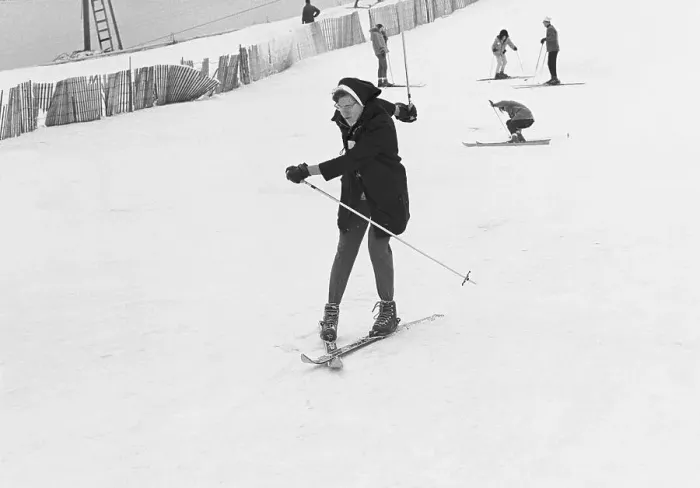 Framed Print : Sister Mary Luke Skiing Framed Print : Sister Mary Luke Skiing
