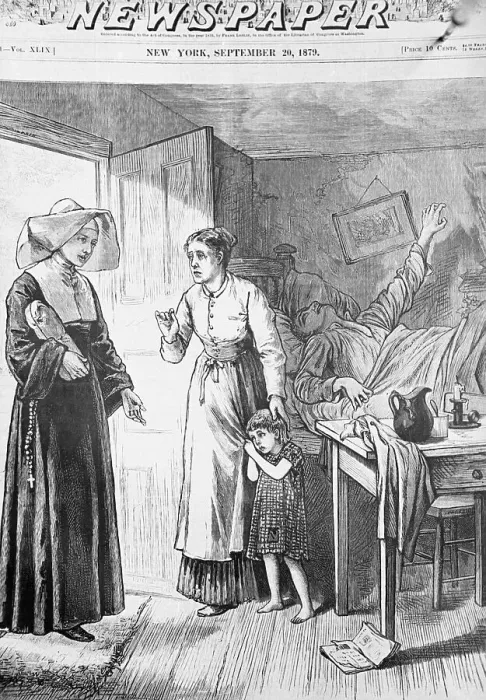 Framed Print : Sisters of Charity with Sick Victims Framed Print : Sisters of Charity with Sick Victims