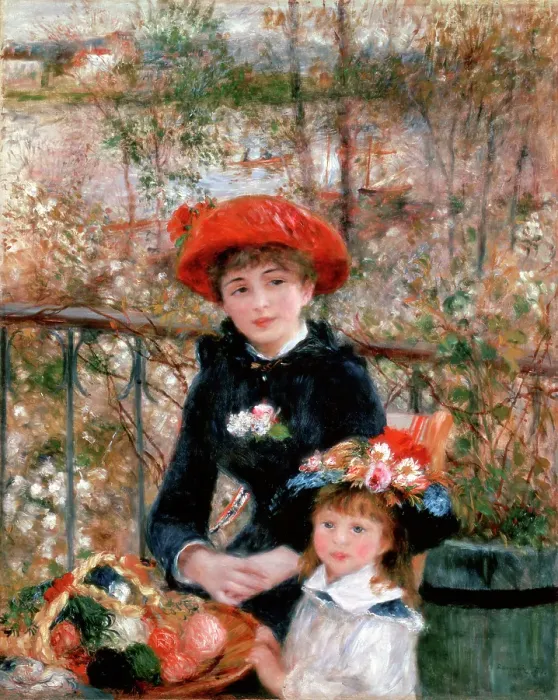 Framed Print : Two Sisters (On the Terrace), 1881. Artist: Pierre-Auguste Renoir Framed Print : Two Sisters (On the Terrace), 1881. Artist: Pierre-Auguste Renoir