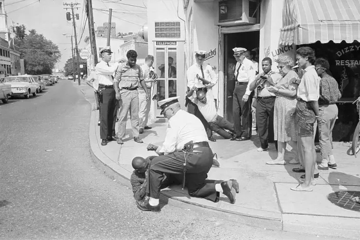Framed Print : Sit-In Demonstrators Dragged From Restaurant Framed Print : Sit-In Demonstrators Dragged From Restaurant