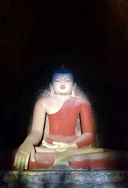 Sitting Buddha in the day light Bagan Myanmar