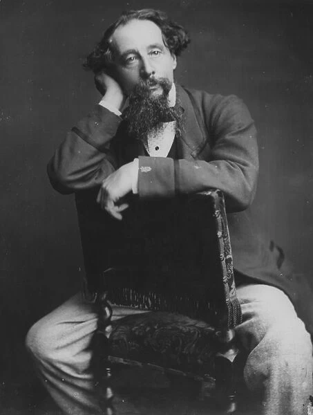 Sitting Dickens. English writer Charles Dickens (1812 - 1870),