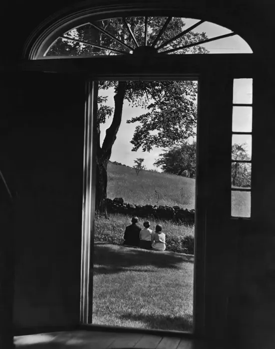 Framed Print : Sitting Outside