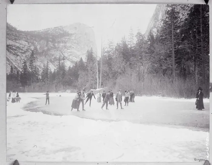 Framed Print : Skating on Mirror Lake Framed Print : Skating on Mirror Lake
