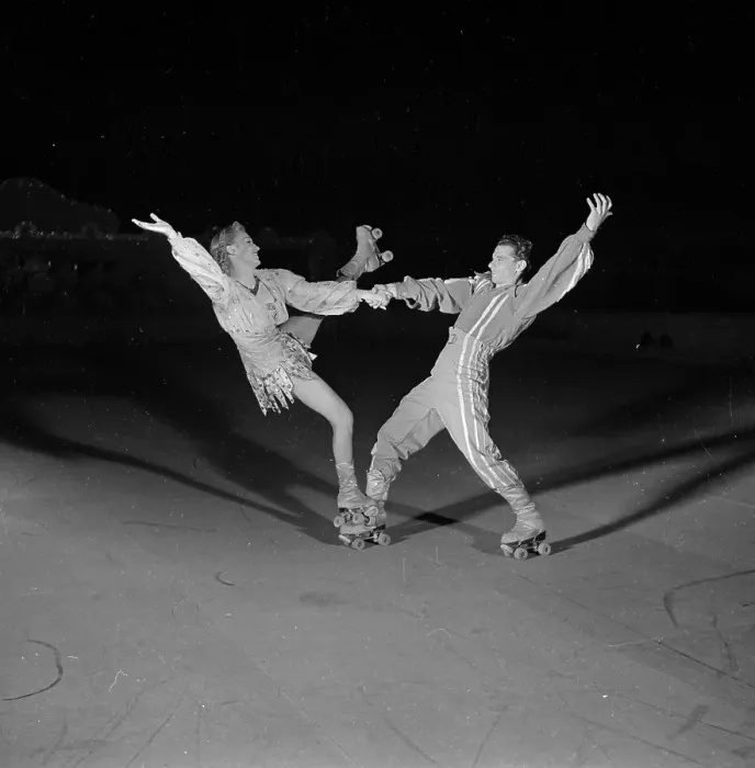 Framed Print : Skating Partners Framed Print : Skating Partners