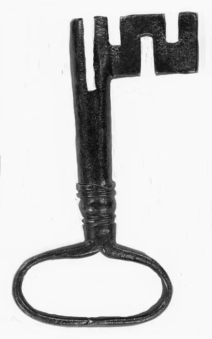 Framed Print : Skeleton Key For Drawer, 17 Century Framed Print : Skeleton Key For Drawer, 17 Century