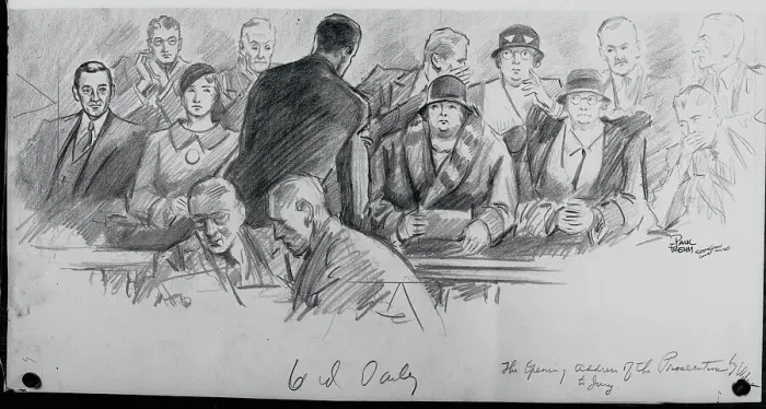 Framed Print : Sketch of Bruno R. Hauptmann Trial Framed Print : Sketch of Bruno R. Hauptmann Trial
