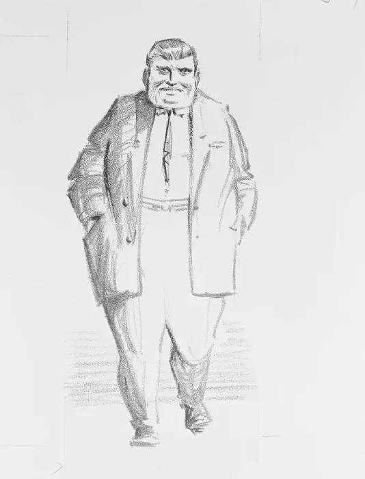Framed Print : Sketch Drawing of Frank Costello Framed Print : Sketch Drawing of Frank Costello