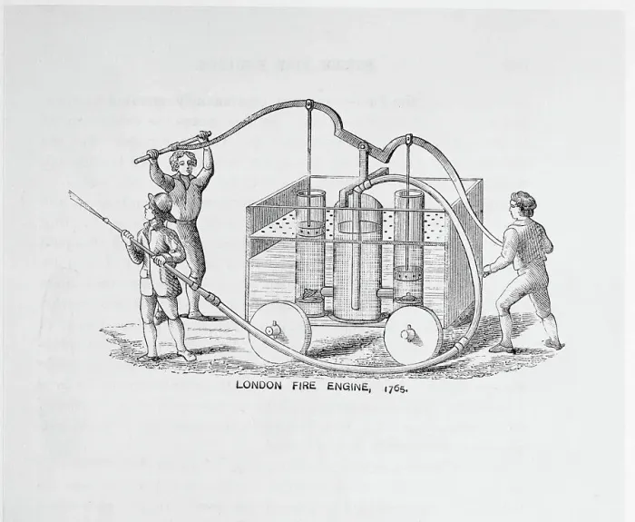 Framed Print : Sketch of Early English Fire Engine Framed Print : Sketch of Early English Fire Engine