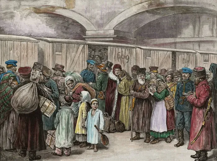 Framed Print : Sketch of Jews Being Ordered from Their Homeland in Russia by B. Baruch Framed Print : Sketch of Jews Being Ordered from Their Homeland in Russia by B. Baruch