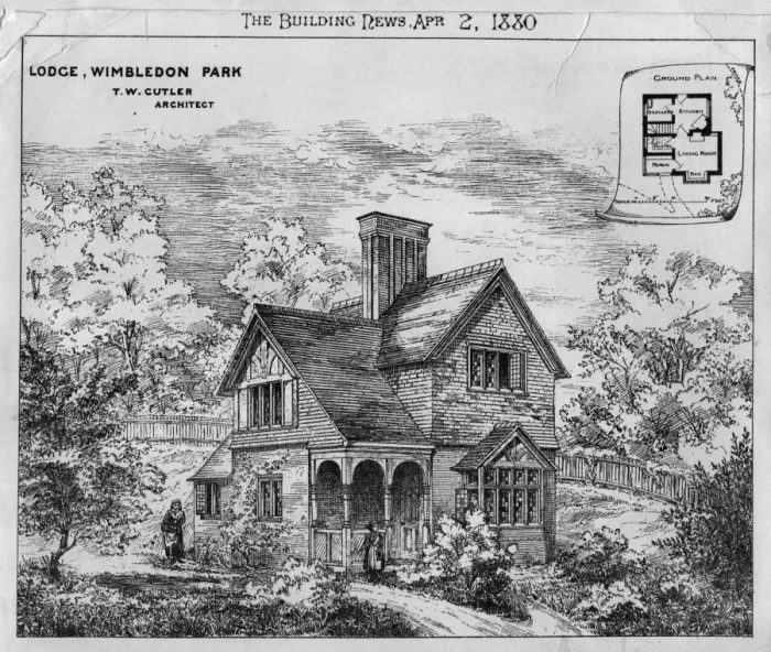 Framed Print : Lodge. 2nd April 1880: A sketch and plan of The Lodge Framed Print : Lodge. 2nd April 1880: A sketch and plan of The Lodge