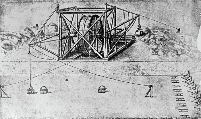Framed Print : Sketched Design of Early Earth Mover Framed Print : Sketched Design of Early Earth Mover