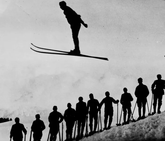 Framed Print : Ski-Jump Silhouette Framed Print : Ski-Jump Silhouette
