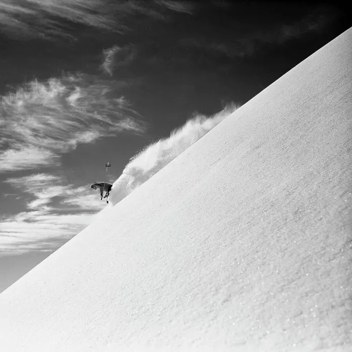 Framed Print : Skier Going Downhill Framed Print : Skier Going Downhill