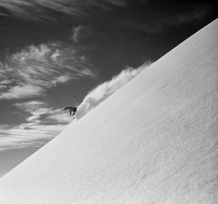 Framed Print : Skier Going Downhill Framed Print : Skier Going Downhill