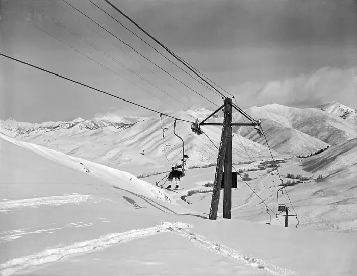 Framed Print : Skiers on Ski Lift Framed Print : Skiers on Ski Lift