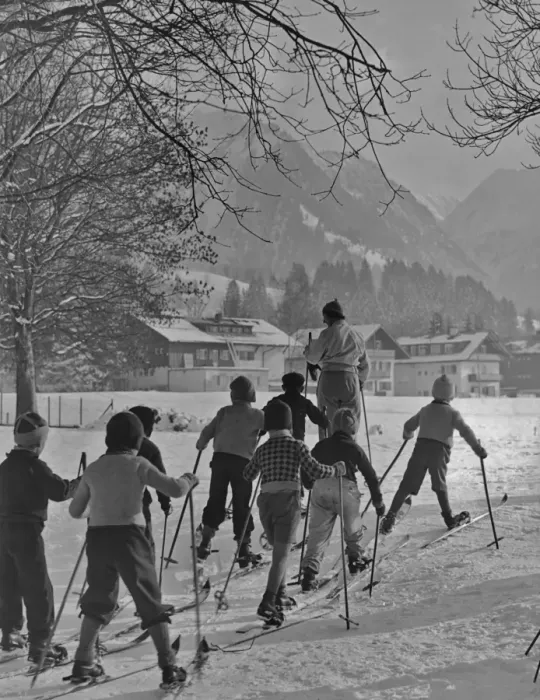 Framed Print : Skiing Lesson Framed Print : Skiing Lesson