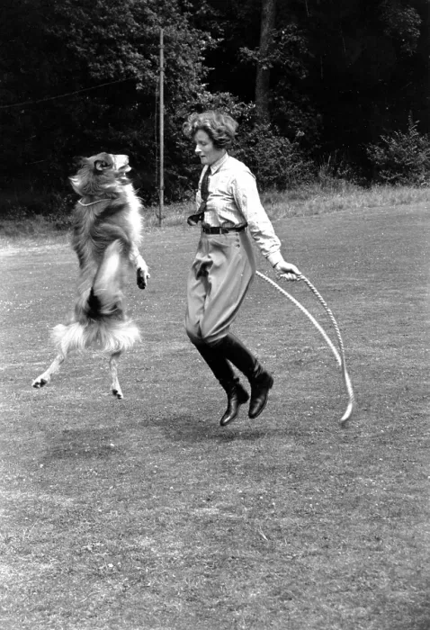 Framed Print : Skipping With Dog Framed Print : Skipping With Dog