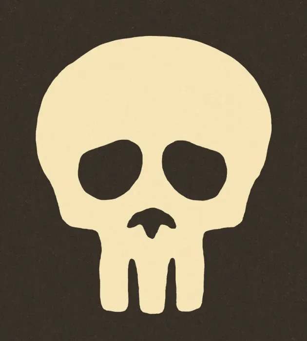 Framed Print : Skull on Black Background Framed Print : Skull on Black Background