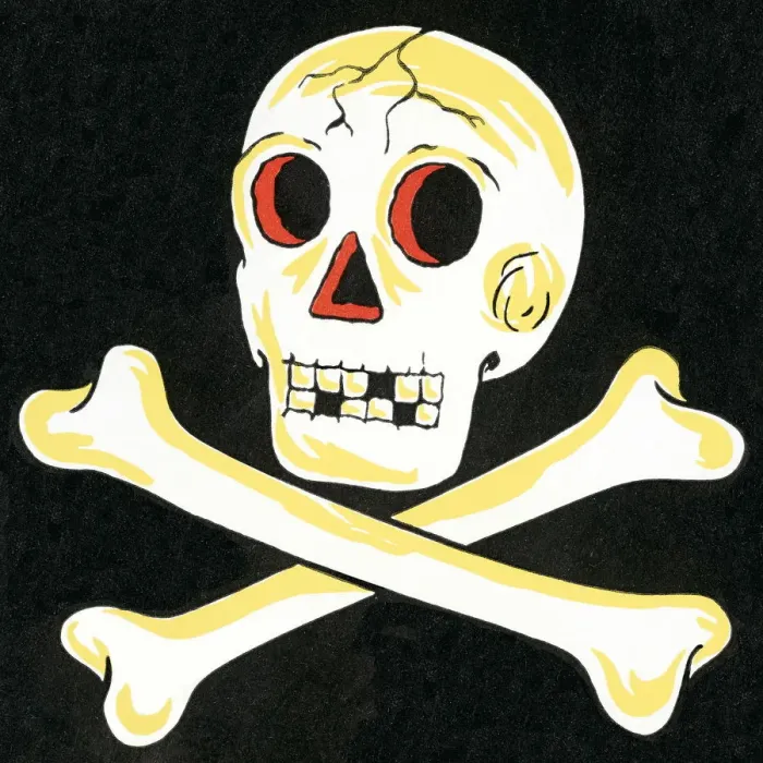 Framed Print : Skull and crossbones