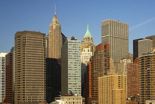 Skyline of Lower Manhattan with the Financial District, Manhattan, New York, USA