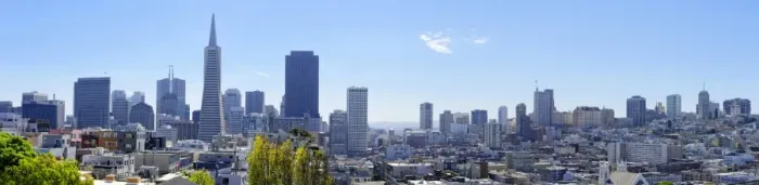 Framed Print : Skyline, panoramic view, San Francisco, California, USA