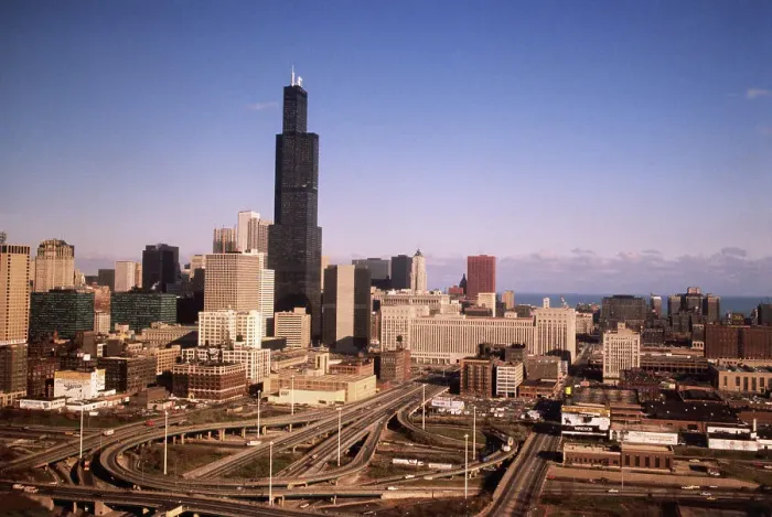 Framed Print : Skyline with Sears Tower Framed Print : Skyline with Sears Tower