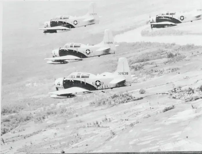 Framed Print : Skyraider Aircrafts Heading Toward Target Framed Print : Skyraider Aircrafts Heading Toward Target