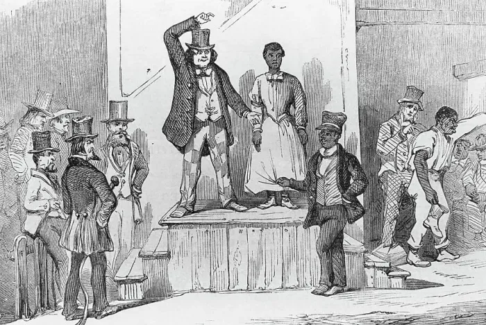 Framed Print : Slave Auction