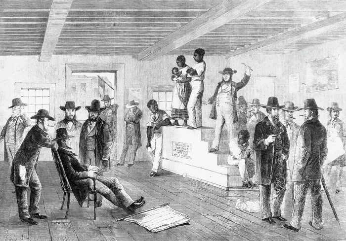 Framed Print : A Slave Auction in Virginia Illustration Framed Print : A Slave Auction in Virginia Illustration