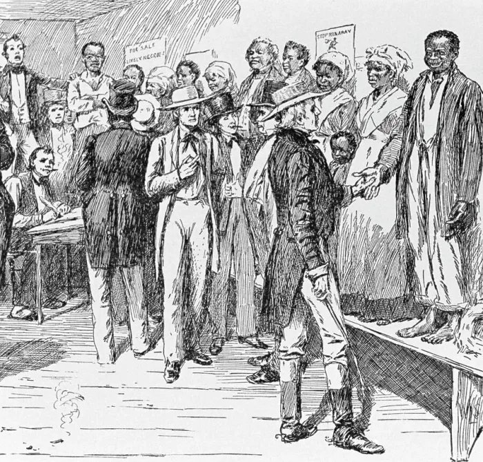 Framed Print : The Slave Aucton At New Orleans