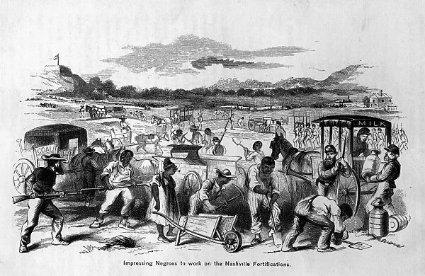 Slaves Building Civil War Fortifications