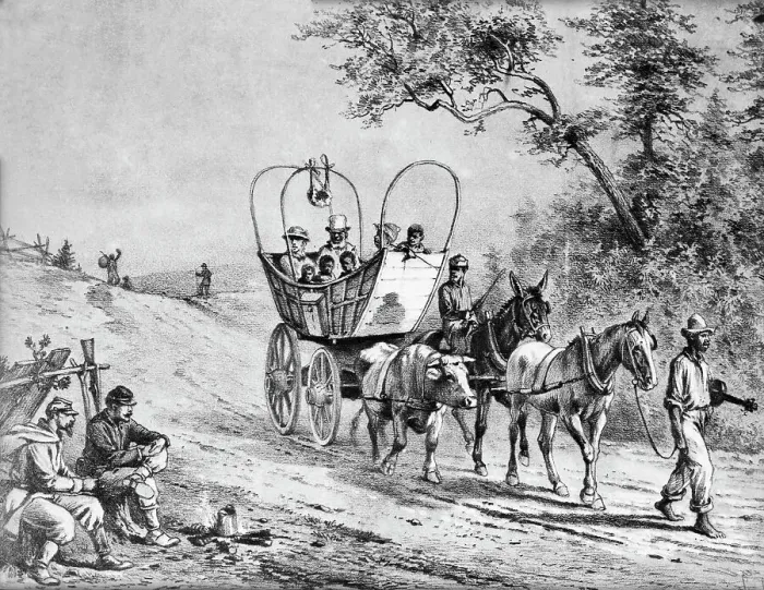 Framed Print : Slaves Entering Union Lines Framed Print : Slaves Entering Union Lines