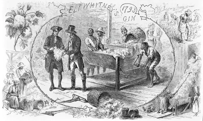 Framed Print : Slaves Working Cotton Gin Framed Print : Slaves Working Cotton Gin