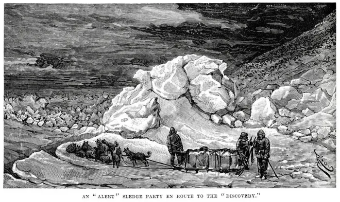 Framed Print : Sledge party from HMS Alert Framed Print : Sledge party from HMS Alert