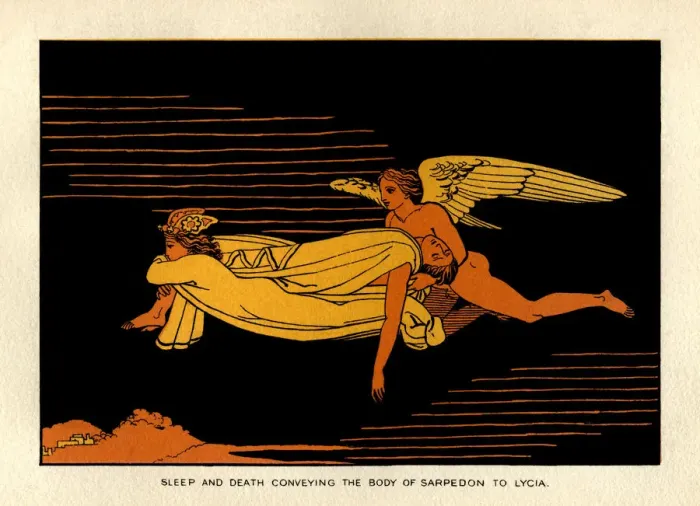 Framed Print : Sleep and Death conveying the body of Sarpedon to Lycia Framed Print : Sleep and Death conveying the body of Sarpedon to Lycia