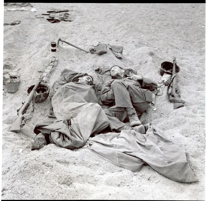 Framed Print : Sleeping Soldiers In Korea Framed Print : Sleeping Soldiers In Korea