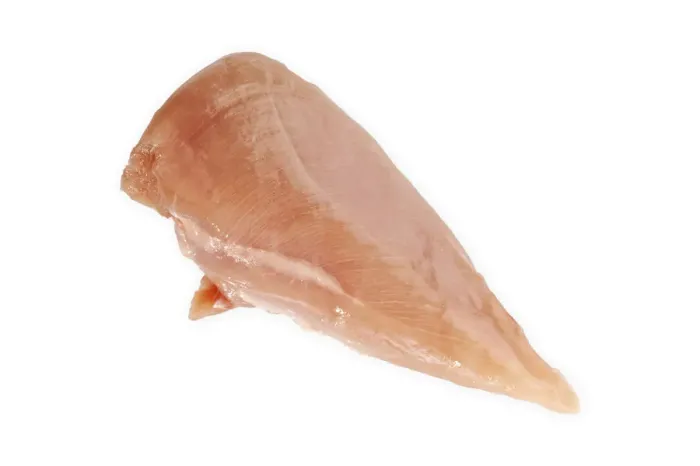 Framed Print : Slice of a raw turkey breast